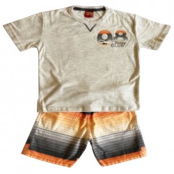 Conjunto Camiseta e Bermuda Listrada Kyly