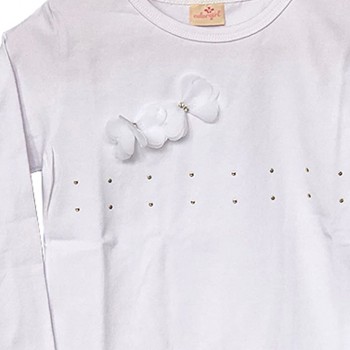 Blusa Infantil Coolor Girl com Apliques Manga Longa