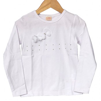 Blusa Infantil Coolor Girl com Apliques Manga Longa