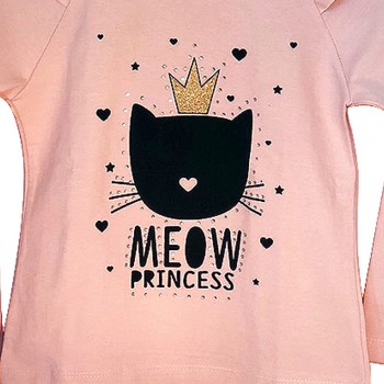 Blusa Manga Longa Meow Princess