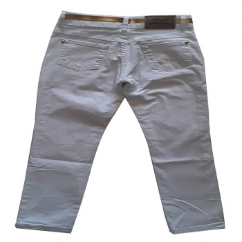 Calça Sarja + Cinto Metalizado