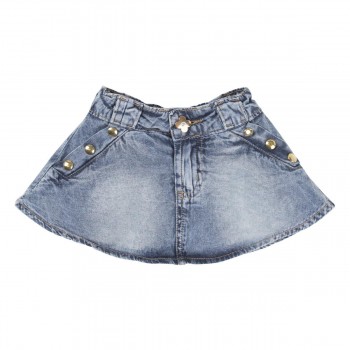 Saia Jeans Godê Tachas