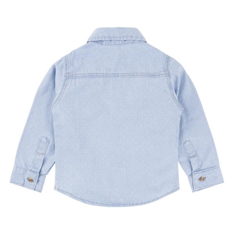 Camisa Jeans Manga Longa Maquinetada Menino 