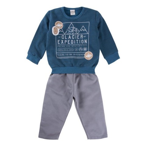 Conjunto Moleton Menino Blusa Estampa Glacier + Calça