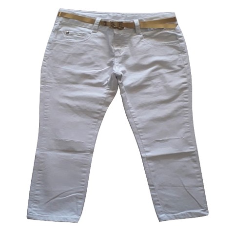 Calça Sarja + Cinto Metalizado